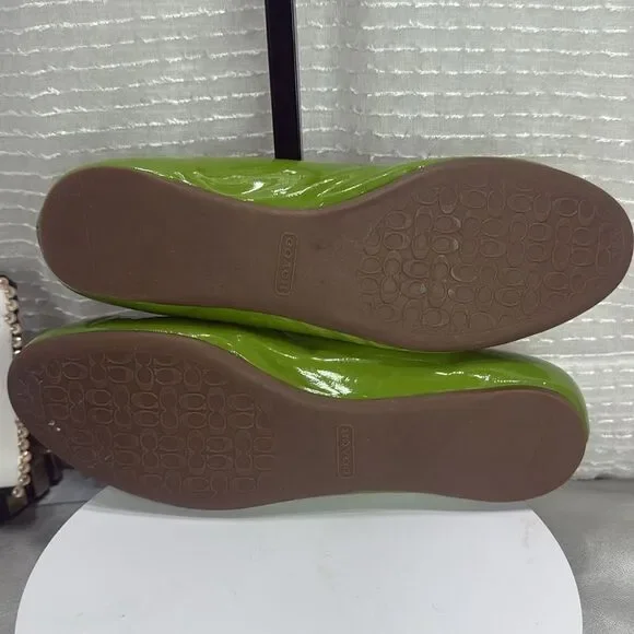 (B) Coach Loafers- Kiwi Green/ Patent, size 8B - Picture 7 of 12